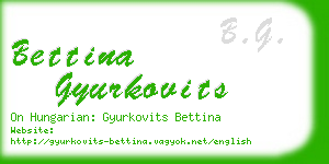 bettina gyurkovits business card